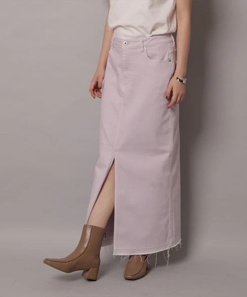 CADUNE（カデュネ）の「デニムタイトスカート（スカート・レディース・ホワイト/ライトパープル/ベージュ・38/36/34）」の11枚目の写真