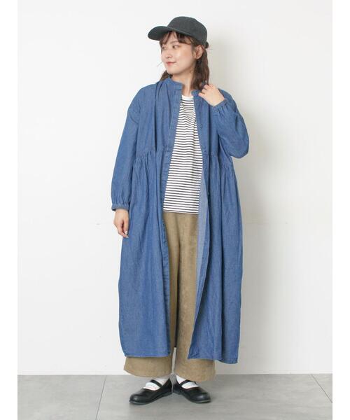 セール】デニムバンドカラーワンピース ≪S/Mサイズ≫（ワンピース