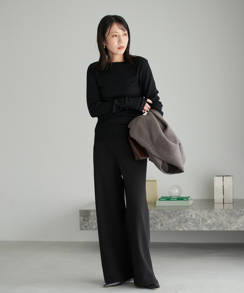 plage（プラージュ）の「《一部カラーWEB限定追加》Bias Relax パンツ 8（その他パンツ・レディース・ホワイト/オートミール/ベージュ/ブラック・34/36/38）」の7枚目の写真