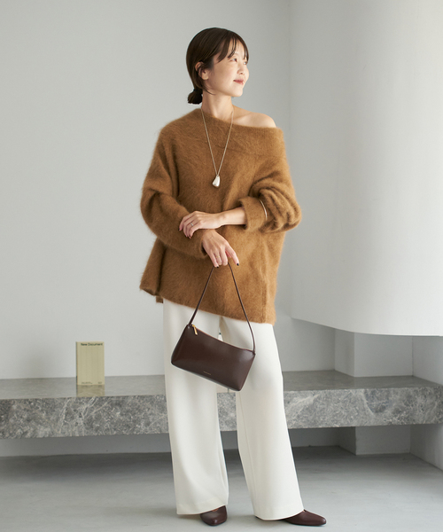 plage（プラージュ）の「《一部カラーWEB限定追加》Bias Relax パンツ 8（その他パンツ・レディース・ホワイト/オートミール/ベージュ/ブラック・34/36/38）」の9枚目の写真