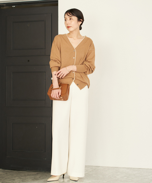 plage（プラージュ）の「《一部カラーWEB限定追加》Bias Relax パンツ 8（その他パンツ・レディース・ホワイト/オートミール/ベージュ/ブラック・34/36/38）」の10枚目の写真