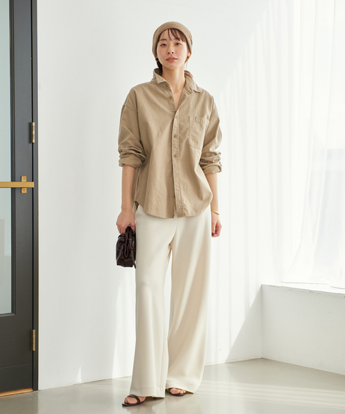 plage（プラージュ）の「《一部カラーWEB限定追加》Bias Relax パンツ 8（その他パンツ・レディース・ホワイト/オートミール/ベージュ/ブラック・34/36/38）」の11枚目の写真