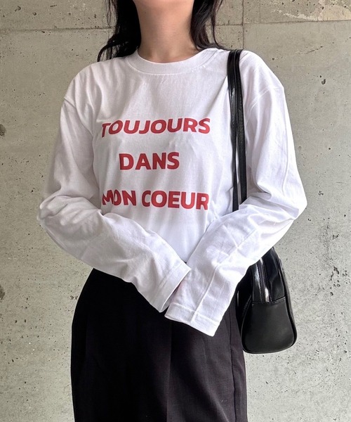 etta(エタ)の「ロゴデザインロンT/長袖Tシャツ(Tシャツ/カットソー・レディース・ホワイト・MEDIUM/LARGE/SMALL/X-LARGE)」の2枚目の写真