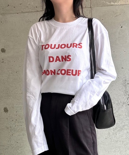 etta(エタ)の「ロゴデザインロンT/長袖Tシャツ(Tシャツ/カットソー・レディース・ホワイト・MEDIUM/LARGE/SMALL/X-LARGE)」の3枚目の写真