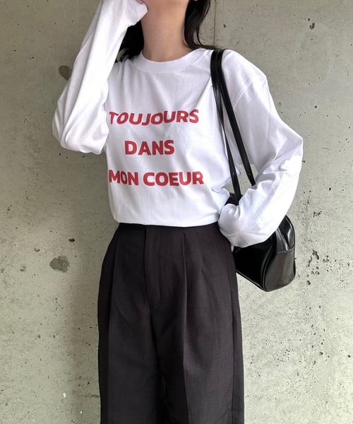 etta(エタ)の「ロゴデザインロンT/長袖Tシャツ(Tシャツ/カットソー・レディース・ホワイト・MEDIUM/LARGE/SMALL/X-LARGE)」の5枚目の写真