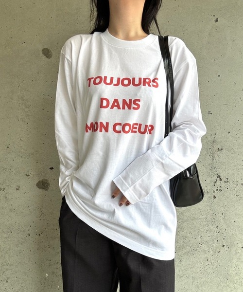 etta(エタ)の「ロゴデザインロンT/長袖Tシャツ(Tシャツ/カットソー・レディース・ホワイト・MEDIUM/LARGE/SMALL/X-LARGE)」の7枚目の写真