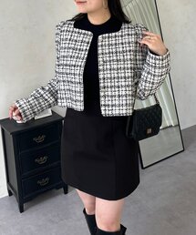 prose verse | パフスリーブショート丈ツイードジャケット(その他アウター)