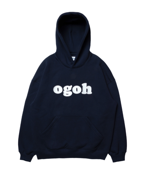 DAMP(ドントアスクマイプラン)の「OGOH シグネチャーロゴ フード パーカー ミッドナイトネイビー(パーカー・レディース・その他・MEDIUM/LARGE/SMALL)」の1枚目の写真