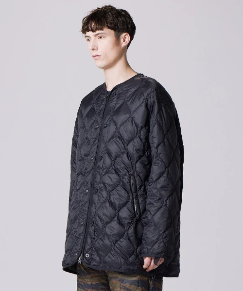 TAION（タイオン）の「【TAION】ミリタリー M65 ライナーWジップ ダウンジャケット-ソフトシェル / MILITARY M65 LINER W-ZIP DOWN JKT（ダウンジャケット/コート・メンズ・ブラック・XL/L/M/S）」の4枚目の写真