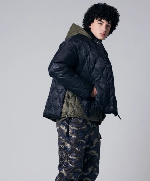TAION（タイオン）の「【TAION】ミリタリー M65 ライナーWジップ ダウンジャケット-ソフトシェル / MILITARY M65 LINER W-ZIP DOWN JKT（ダウンジャケット/コート・メンズ・ブラック・XL/L/M/S）」の5枚目の写真