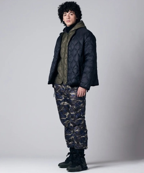 TAION（タイオン）の「【TAION】ミリタリー M65 ライナーWジップ ダウンジャケット-ソフトシェル / MILITARY M65 LINER W-ZIP DOWN JKT（ダウンジャケット/コート・メンズ・ブラック・XL/L/M/S）」の6枚目の写真