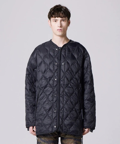 TAION（タイオン）の「【TAION】ミリタリー M65 ライナーWジップ ダウンジャケット-ソフトシェル / MILITARY M65 LINER W-ZIP DOWN JKT（ダウンジャケット/コート・メンズ・ブラック・XL/L/M/S）」の7枚目の写真