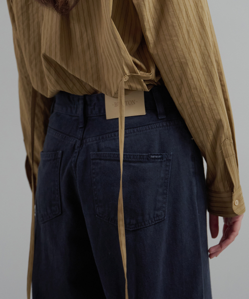 BUT'TON(ボッタン)の「Stripe Loop Shirt (Brown)(シャツ/ブラウス・レディース・その他・FREE)」の3枚目の写真