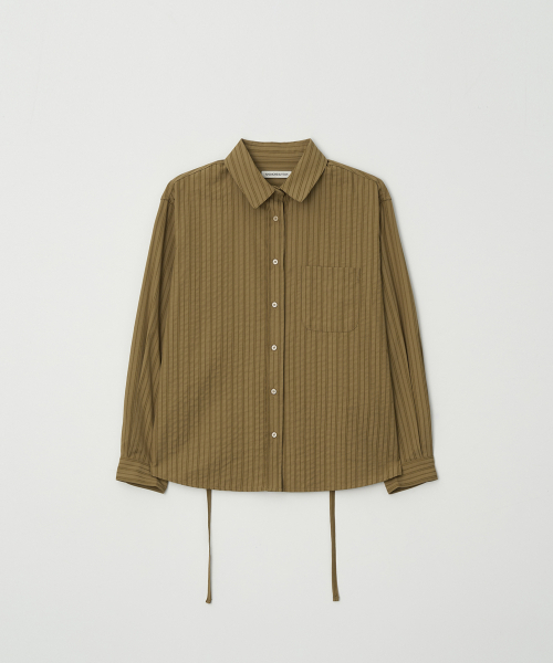 BUT'TON(ボッタン)の「Stripe Loop Shirt (Brown)(シャツ/ブラウス・レディース・その他・FREE)」の6枚目の写真