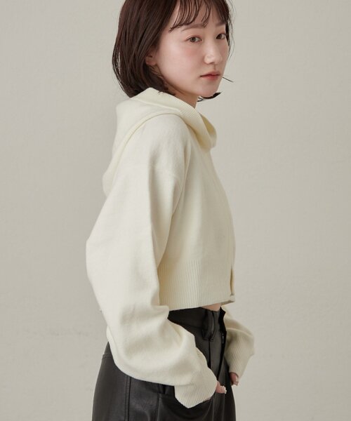 mline]ショートニットフーディー（パーカー）｜mline（エムライン）の