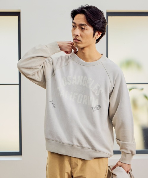 BAYFLOW(ベイフロー)の「ダメージラクガキスウェット(スウェット・メンズ・オレンジ/チャコール/サックスブルー/グレー・MEDIUM/LARGE)」の2枚目の写真