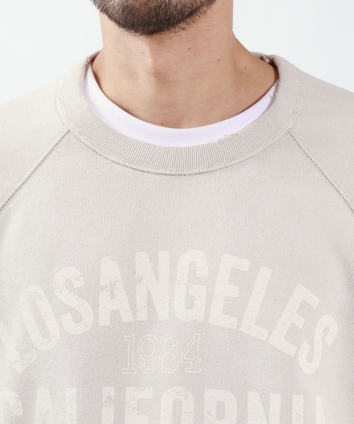 BAYFLOW(ベイフロー)の「ダメージラクガキスウェット(スウェット・メンズ・オレンジ/チャコール/サックスブルー/グレー・MEDIUM/LARGE)」の14枚目の写真