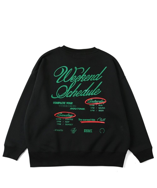 MFC STORE（エムエフシーストア）の「MFC STORE WEEKEND CLUB SCHEDULE BIG SILHOUETTE CREWNECK（スウェット・メンズ・ブラック/アッシュ・M/L/XL）」の19枚目の写真
