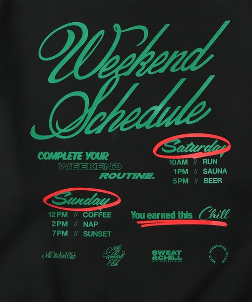 MFC STORE（エムエフシーストア）の「MFC STORE WEEKEND CLUB SCHEDULE BIG SILHOUETTE CREWNECK（スウェット・メンズ・ブラック/アッシュ・M/L/XL）」の17枚目の写真
