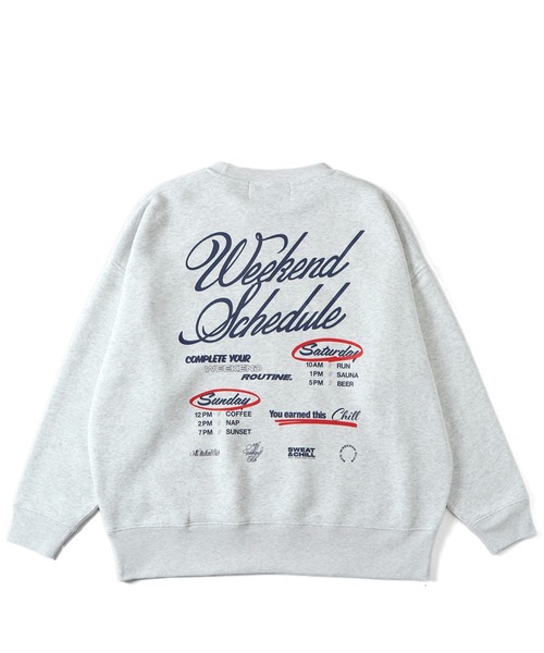 MFC STORE（エムエフシーストア）の「MFC STORE WEEKEND CLUB SCHEDULE BIG SILHOUETTE CREWNECK（スウェット・メンズ・ブラック/アッシュ・M/L/XL）」の13枚目の写真