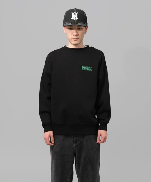 MFC STORE（エムエフシーストア）の「MFC STORE WEEKEND CLUB SCHEDULE BIG SILHOUETTE CREWNECK（スウェット・メンズ・ブラック/アッシュ・M/L/XL）」の8枚目の写真