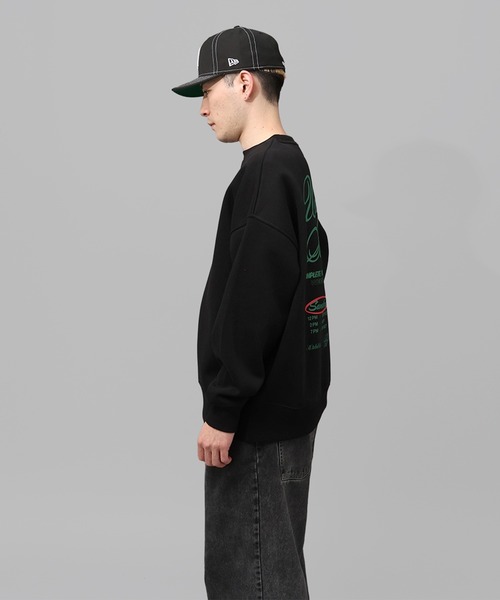 MFC STORE（エムエフシーストア）の「MFC STORE WEEKEND CLUB SCHEDULE BIG SILHOUETTE CREWNECK（スウェット・メンズ・ブラック/アッシュ・M/L/XL）」の7枚目の写真