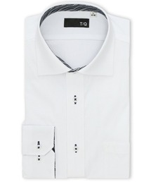 TAKA-Q（タカキュー）の「【ストレッチ ノンアイロン 吸水速乾】タカキュー ワイドカラー ビジネスドレス長袖ニットシャツ（ビジネスシャツ）」