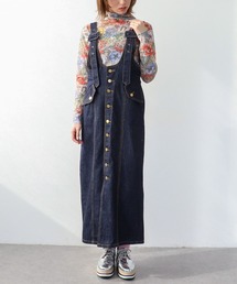 Three Four Time（スリーフォータイム）の「フロントボタンデニム（ワンピース）」