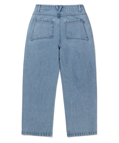 BROWNBREATH(ブラウンブレス)の「PATCHED STRAIGHT PANTS - LIGHT BLUE(デニムパンツ・レディース・その他・L/M/XL)」の2枚目の写真