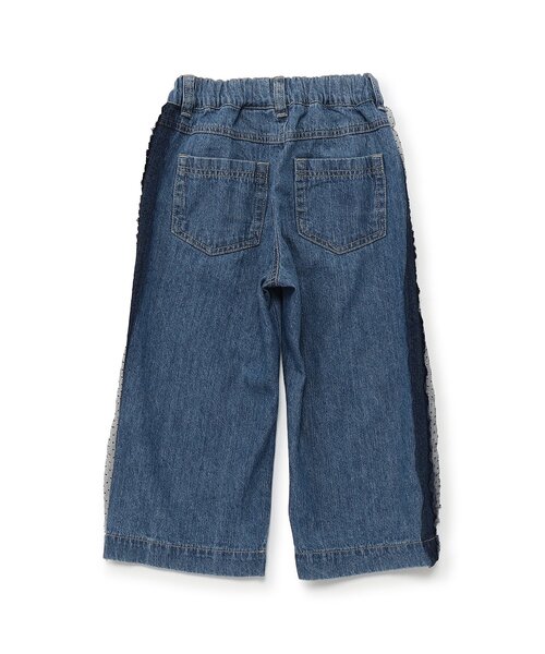 Seraph(セラフ)の「チュールレースラインデニムストレートパンツ(デニムパンツ・キッズ・サックスブルー/ブルー・80/90/100/110/120/130/140)」の10枚目の写真