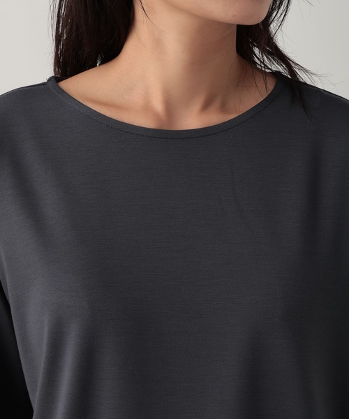 Elura（エルーラ）の「ドレスアップ裾コンビプルオーバー/643319（Tシャツ/カットソー・レディース・チャコールグレー/ホワイト/ダークブラウン・FREE）」の21枚目の写真