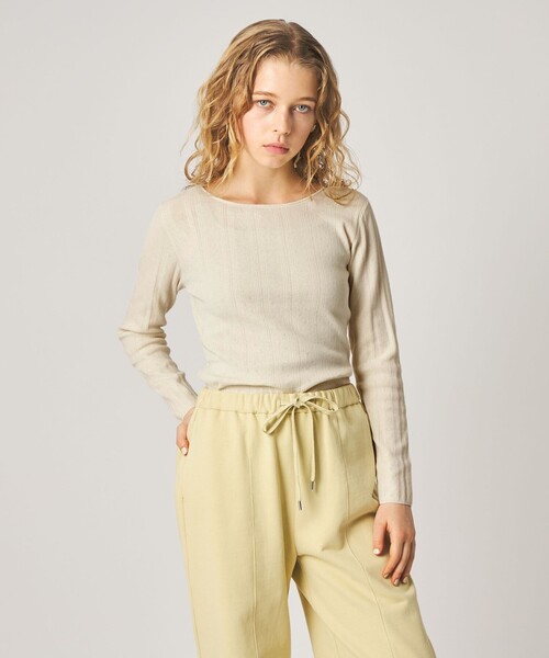 Steven Alan(スティーブンアラン)の「<Steven Alan>アイレット プルオーバー(ニット/セーター・レディース・オフホワイト/ブラック・FREE)」の5枚目の写真