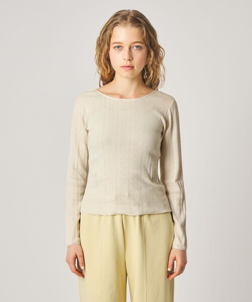 Steven Alan(スティーブンアラン)の「<Steven Alan>アイレット プルオーバー(ニット/セーター・レディース・オフホワイト/ブラック・FREE)」の6枚目の写真