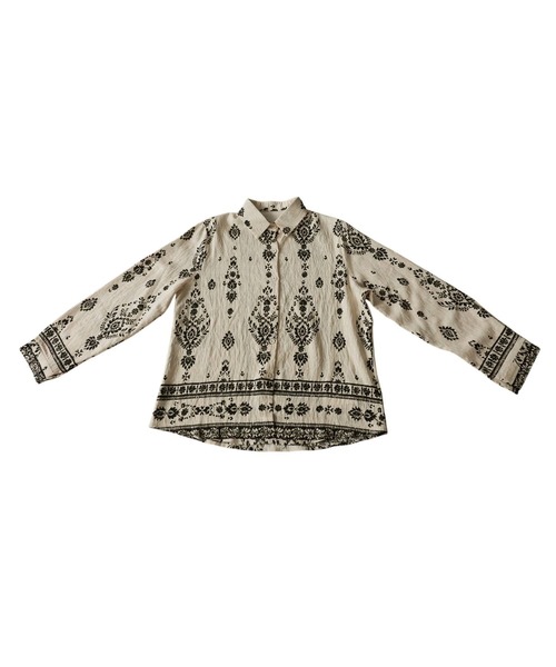 antiqua（アンティカ）の「オリエンタル柄 シャツ（シャツ/ブラウス・レディース・ブラック/ナチュラル・ONESIZE）」の11枚目の写真