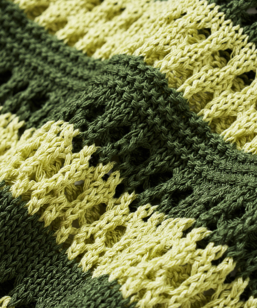 BROWNBREATH（ブラウンブレス）の「STRIPE PUNCHING COLLAR KNIT - KHAKI（ニット/セーター・レディース・その他・S/M/L/XL）」の7枚目の写真
