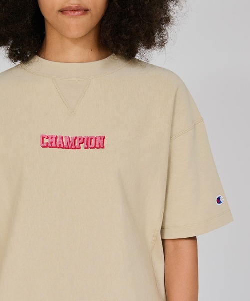 Champion(チャンピオン)の「【Champion/チャンピオン】レディース リバースウィーブ(R) ショートスリーブTシャツ(Tシャツ/カットソー・レディース・ブルー系その他3/ベージュ系その他3/ホワイト/ネイビー・LARGE/MEDIUM)」の6枚目の写真