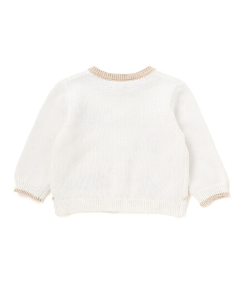 SLAP SLIP BABY（スラップスリップベビー）の「恐竜アニマルのりもの刺しゅう配色ニットカーディガンベビー(70~80cm)（その他ベビーウェア・キッズ・オフホワイト/ブルー・FREE）」の6枚目の写真