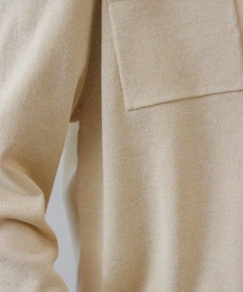 Bou Jeloud(ブージュルード)の「マイクロラメ丸首ニットカーディガン(カーディガン/ボレロ・レディース・イエロー/ブラック/ベージュ・FREE)」の13枚目の写真