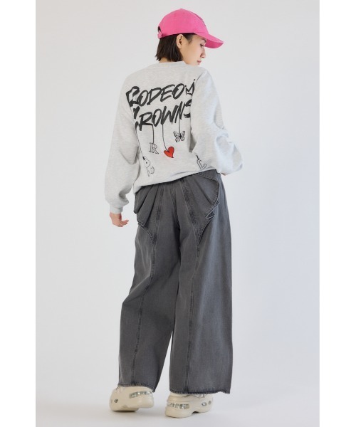 RODEO CROWNS WIDE BOWL（ロデオクラウンズワイドボウル）の「ビッグリボンデニムパンツ（デニムパンツ・レディース・ブラック/ワンウォッシュ/ブルー・MEDIUM/SMALL）」の14枚目の写真