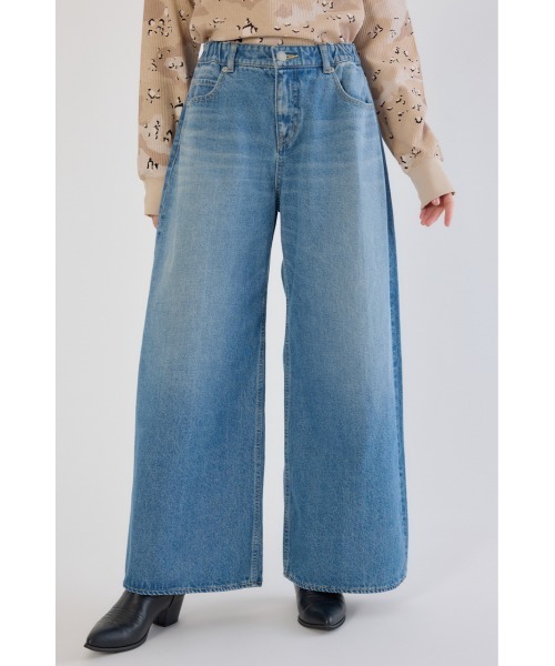 RODEO CROWNS WIDE BOWL（ロデオクラウンズワイドボウル）の「ビッグリボンデニムパンツ（デニムパンツ・レディース・ブラック/ワンウォッシュ/ブルー・MEDIUM/SMALL）」の17枚目の写真