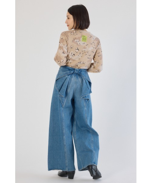 RODEO CROWNS WIDE BOWL（ロデオクラウンズワイドボウル）の「ビッグリボンデニムパンツ（デニムパンツ・レディース・ブラック/ワンウォッシュ/ブルー・MEDIUM/SMALL）」の19枚目の写真