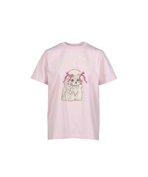 GANNI(ガニー)の「BASIC COTTON JERSEY T-SHIRT(Tシャツ/カットソー・メンズ・ピンク・MEDIUM/SMALL/X-SMALL)」の1枚目の写真