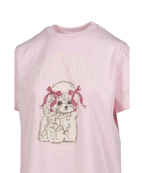 GANNI(ガニー)の「BASIC COTTON JERSEY T-SHIRT(Tシャツ/カットソー・メンズ・ピンク・MEDIUM/SMALL/X-SMALL)」の2枚目の写真