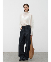 ORGANZA RAGLAN VOLUME SLEEVE BLOUSE(BL-4375)