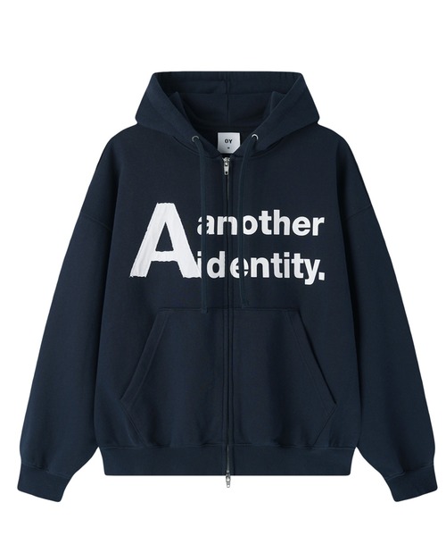 OY(オーワイ)の「『OY/オーワイ』A IDENTITY HOODIE ZIP UP/Aアイデンティティージップアップパーカー(パーカー・メンズ・ブラック/ネイビー・L/M)」の17枚目の写真