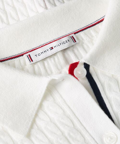 TOMMY HILFIGER（トミーヒルフィガー）の「ファインゲージケーブルロングスリーブカーディガン（ニット/セーター・レディース・ホワイト/マルチ・SMALL/MEDIUM/XX-SMALL/X-SMALL）」の16枚目の写真