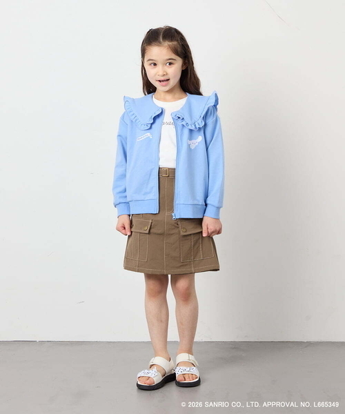a.v.v（アーヴェヴェ）の「【数量限定】[110-160][シナモロール＆ポチャッコ]フリル衿スウェットカーディガン（カーディガン/ボレロ・キッズ・ブルー/ダークグレー・130/120/110/160/150/140）」の17枚目の写真