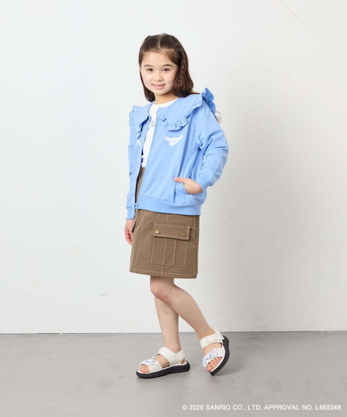 a.v.v（アーヴェヴェ）の「【数量限定】[110-160][シナモロール＆ポチャッコ]フリル衿スウェットカーディガン（カーディガン/ボレロ・キッズ・ブルー/ダークグレー・130/120/110/160/150/140）」の19枚目の写真