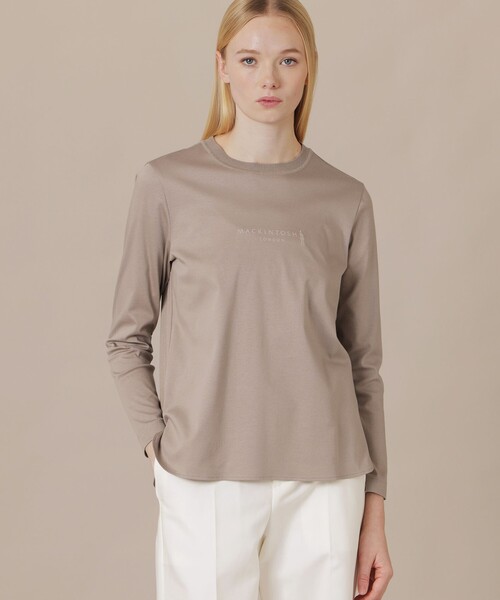 MACKINTOSH LONDON(マッキントッシュ ロンドン)の「コットンスムースロゴTシャツ(Tシャツ/カットソー・レディース・ブルー系その他2/オフホワイト/ベージュ・38/40)」の2枚目の写真