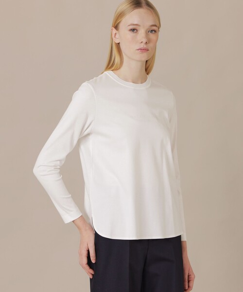 MACKINTOSH LONDON(マッキントッシュ ロンドン)の「コットンスムースロゴTシャツ(Tシャツ/カットソー・レディース・ブルー系その他2/オフホワイト/ベージュ・38/40)」の1枚目の写真